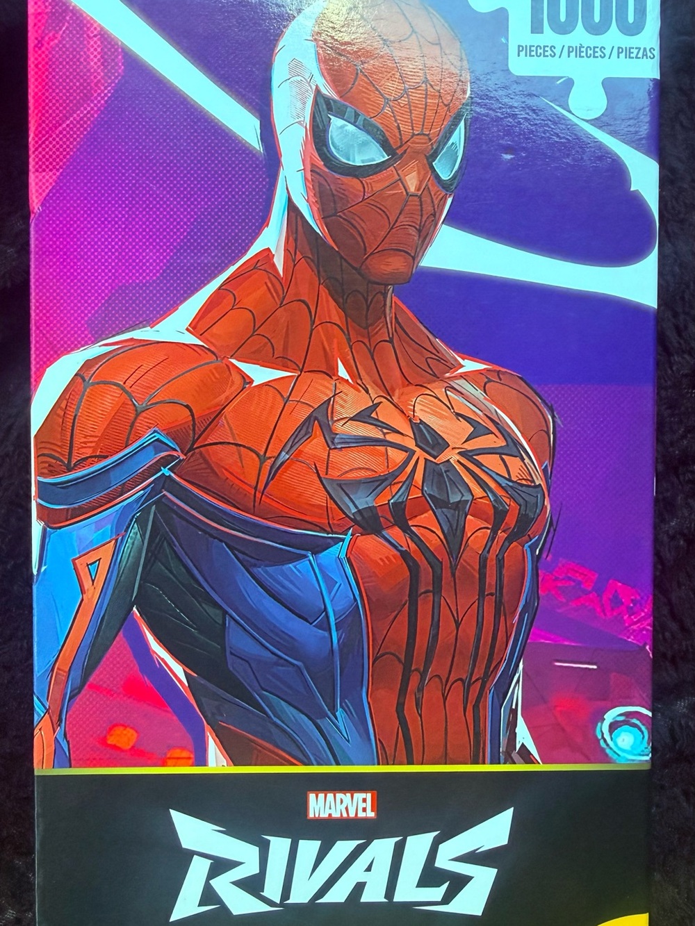 Marvel Spider-Man Graphic Art Print — Red, Blue & Purple Accents